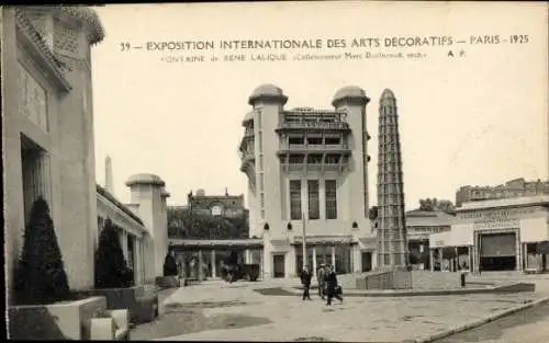 Ak Paris, Ausstellung für dekorative Kunst 1925, Fontaine de Rene Lalique