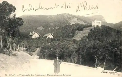 Ak Oran Algerien, Promenade des Planteurs, Haus des Waldwächters