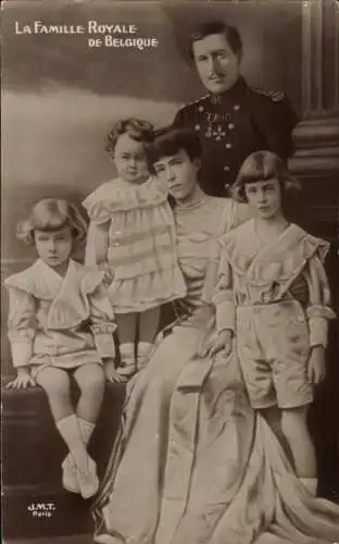 Ak König Albert I. von Belgien, Königin Elisabeth, Leopold, Charles, Marie José