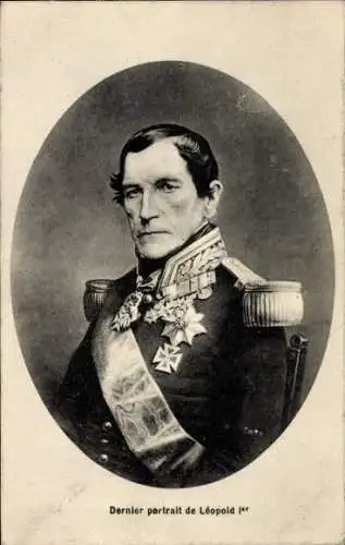 Ak König Leopold I. von Belgien, letztes Portrait