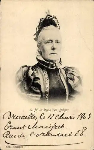 Ak Marie Henriette, Königin von Belgien, Portrait