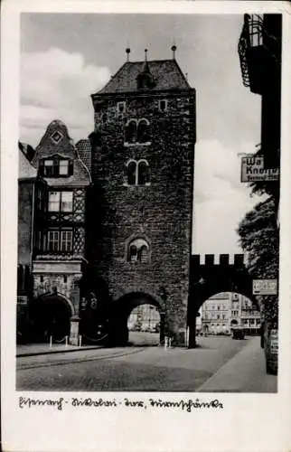 Ak Lutherstadt Eisenach in Thüringen, Teilansicht, Tor, Turm