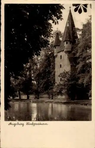 Ak Augsburg in Schwaben, Fünfgradturm