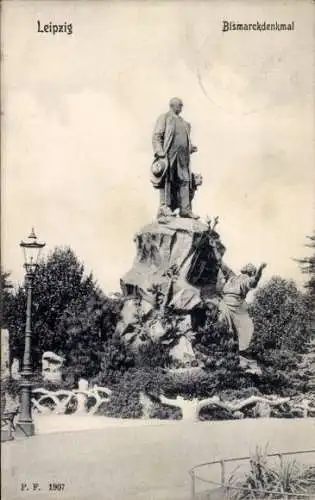 Ak Leipzig in Sachsen, Bismarckdenkmal