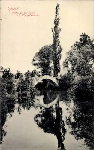 Ak Sohland an der Spree, Partie an der Spree mit Himmelsbrücke