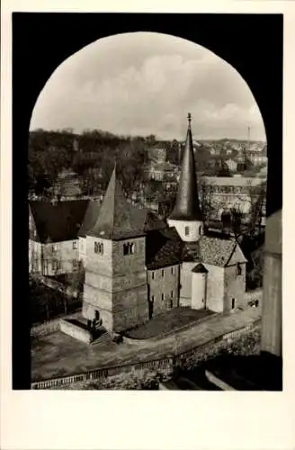 Ak Fulda in Hessen, Barockstadt, Michaelskirche, Blick vom Dom