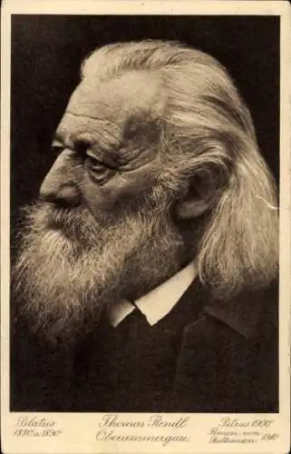 Ak Oberammergau in Oberbayern, Portrait Thomas Rendl, Pilatus 1880 und 1890, Petrus 1900