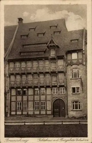 Ak Braunschweig in Niedersachsen, Gildehaus, Burgplatz