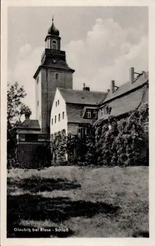 Ak Glaubitz an der Elbe, Schloss