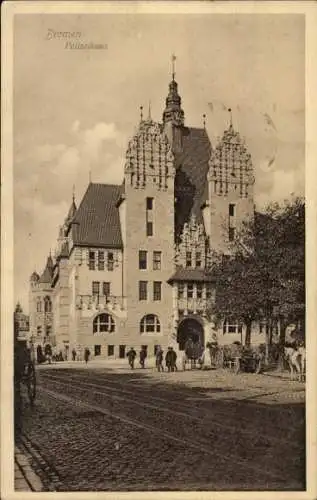 Ak Hansestadt Bremen, Ansicht vom Polizeihaus, Straßenpartie