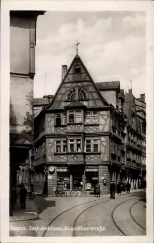 Ak Mainz am Rhein, Fachwerkhaus an der Augustinerstraße