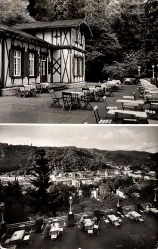 Ak Bad Ems an der Lahn, Cafe-Terasse Schweizerhaus