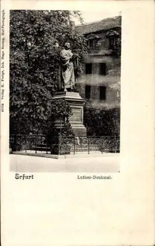 Ak Erfurt in Thüringen, Luther-Denkmal