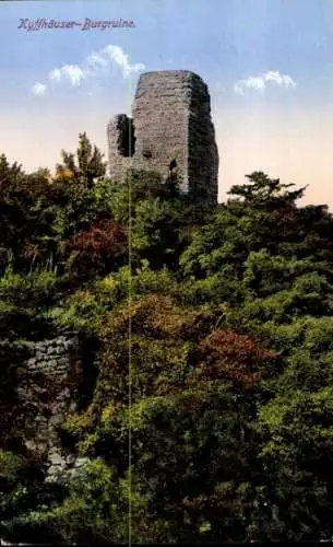 Ak Steinthaleben Kyffhäuserland in Thüringen, Kyffhäuser, Burgruine