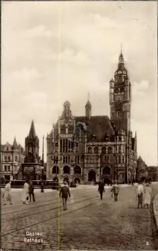 Ak Dessau in Sachsen Anhalt, Rathaus