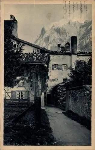 Ak Mittenwald in Oberbayern, Ein malerischer Winkel