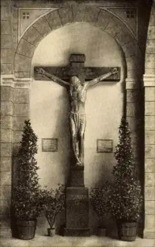 Ak Beuron Württemberg, Blick auf gestiftetes Kreuz von Sr. Majestät dem deutschen Kaiser