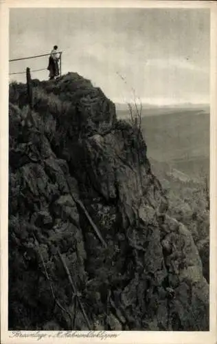 Ak Braunlage im Oberharz, Hahnenkleeklippen