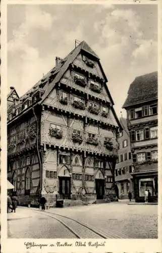 Ak Esslingen am Neckar, Blick auf das Alte Rathaus, Straßenansicht