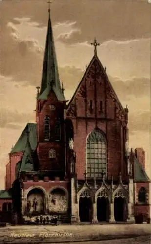 Ak Kevelaer am Niederrhein, Blick auf den Eingang der Pfarrkirche