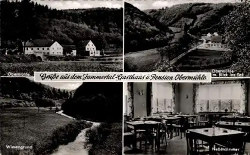 Ak Hömberg bei Nassau Lahn, Pension Obermühle, Jammertal, Wiesengrund, Nebenzimmer