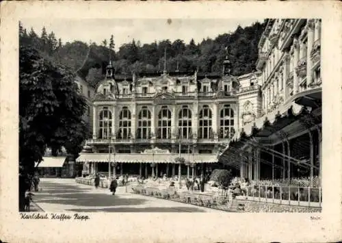 Ak Karlovy Vary Karlsbad Stadt, Kaffee Pupp