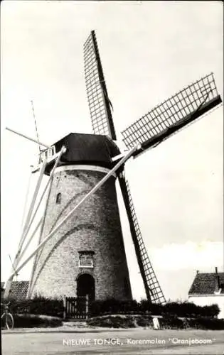 Ak Nieuwe Tonge Südholland, Oranjeboom-Getreidemühle