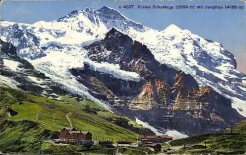 Ak Kanton Bern, Berner Oberland, Kleine Scheidegg, Jungfrau