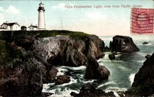 Ak Cape Foulweather Oregon USA, Leuchtturm