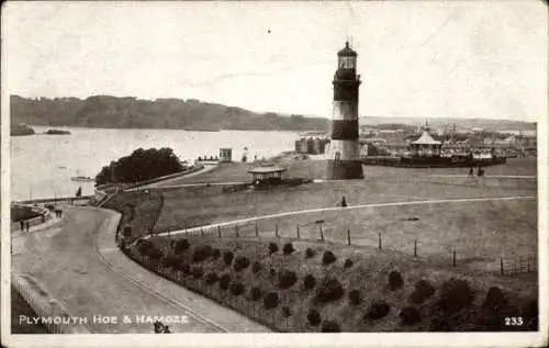 Ak Plymouth Devon England, Leuchtturm