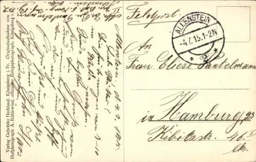 Ak Nesterow Stallupönen Ostpreußen, Zerstörte Häuser 1914