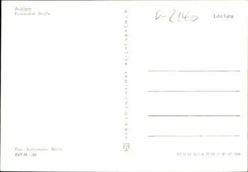 Ak Anklam in Mecklenburg Vorpommern, Pasewalker Straße