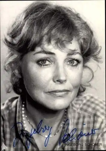 Ak Schauspielerin Ingeborg Schöner, Portrait, Autogramm