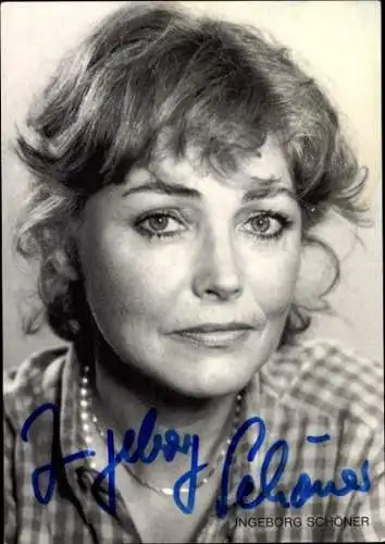 Ak Schauspielerin Ingeborg Schöner, Portrait, Autogramm