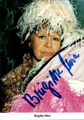 Ak Schauspielerin und Sängerin Brigitte Mira, Portrait, Autogramm