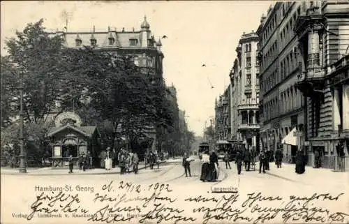 Ak Hamburg Mitte St. Georg, Langereihe, Mellin´s Nahrung, Straßenbahn