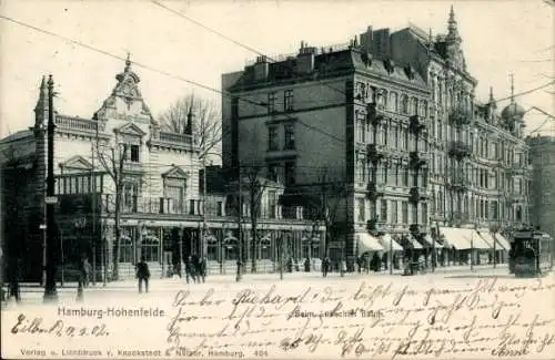 Ak Hamburg Hohenfelde, Beim Lübschen Baum, Straßenbahn