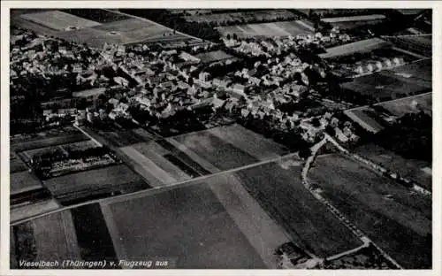 Ak Vieselbach Erfurt in Thüringen, Fliegeraufnahme