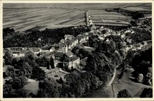 Ak Ettersburg in Thüringen, Gasthof Waidmannsheil, Fliegeraufnahme