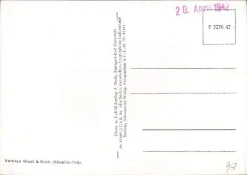 Ak Römhild in Thüringen, Fliegeraufnahme