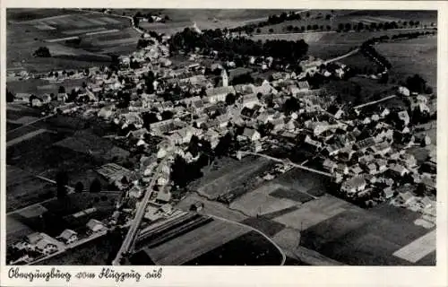 Ak Obergünzburg im Allgäu, Fliegeraufnahme