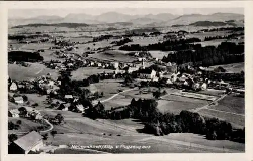 Ak Heimenkirch im Allgäu, Fliegeraufnahme, Kirche