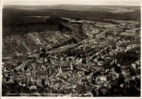 Ak Mösbach Achern in Baden Schwarzwald, Fliegeraufnahme