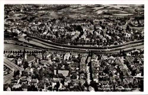 Ak Saarbrücken im Saarland, Fliegeraufnahme