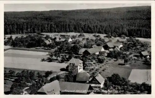 Ak Schmieh Bad Teinach Zavelstein im Schwarzwald, Fliegeraufnahme