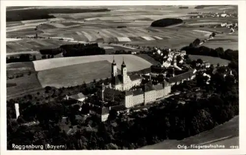 Ak Roggenburg Schwaben Bayern, Fliegeraufnahme