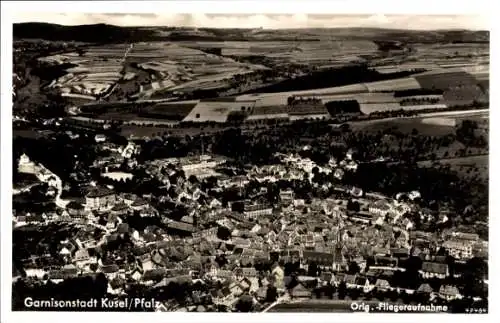 Ak Kusel in der Pfalz, Fliegeraufnahme