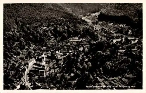 Ak Frankenstein in der Pfalz, Gasthaus Karl Schmitt, Fliegeraufnahme