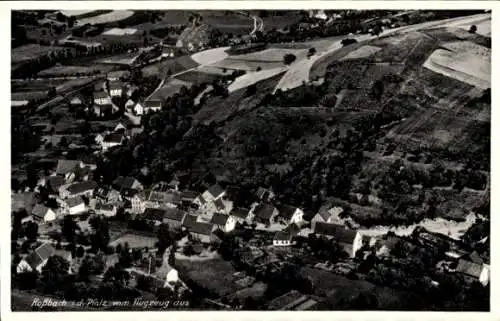 Ak Roßbach Wald in der Oberpfalz, Fliegeraufnahme