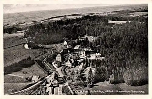 Ak Scheidegg im Allgäu Schwaben, Kinderheim, Fliegeraufnahme